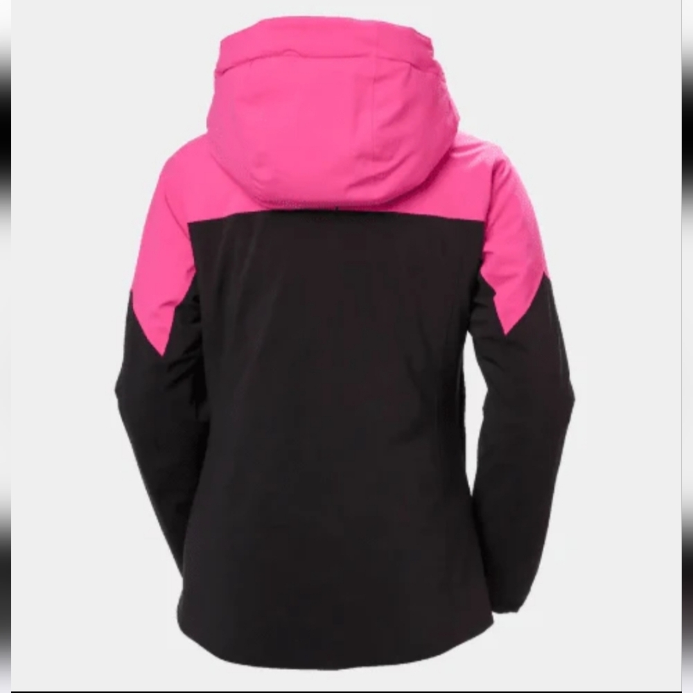 NWT HELLY HANSEN Women's Size MEDIUM HELLY TECH PROFESSIONAL Pink & Black Jacket - Picture 3 of 14